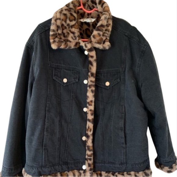 Dave and Dani black denim jacket NWT 1X - Picture 1 of 3